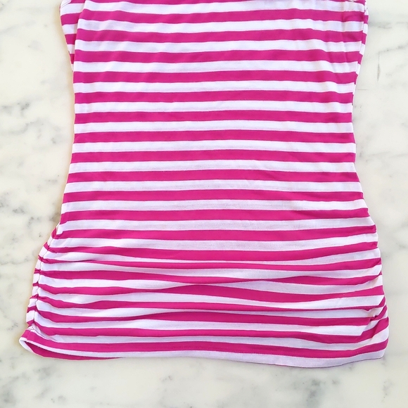 NWOT. Rayon Blended Tank Top with stripes and elastic sides. - Picture 4 of 5